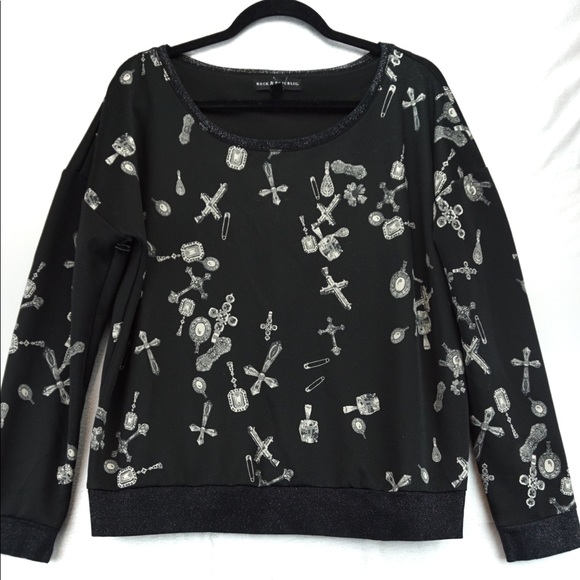 Rock & Republic black crew neck sweat shirt